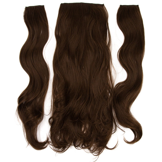 Siyaamoda SET 3PEZZI 7Clips 60cm Capelli MOSSO