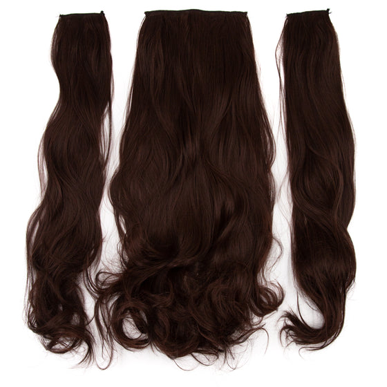 Siyaamoda SET 3PEZZI 7Clips 60cm Capelli MOSSO