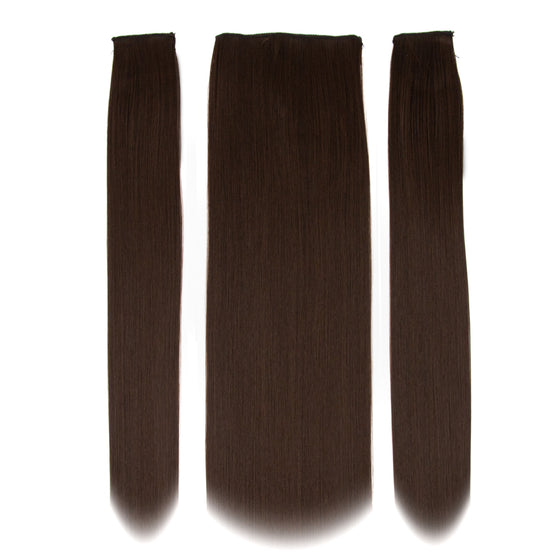 Siyaamoda SET 3PEZZI 7CLIPS 60cm Capelli LISCI Termofibra Matte