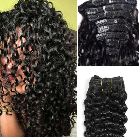 Siyaamoda Set 8pz Clip Capelli Ricci Afro